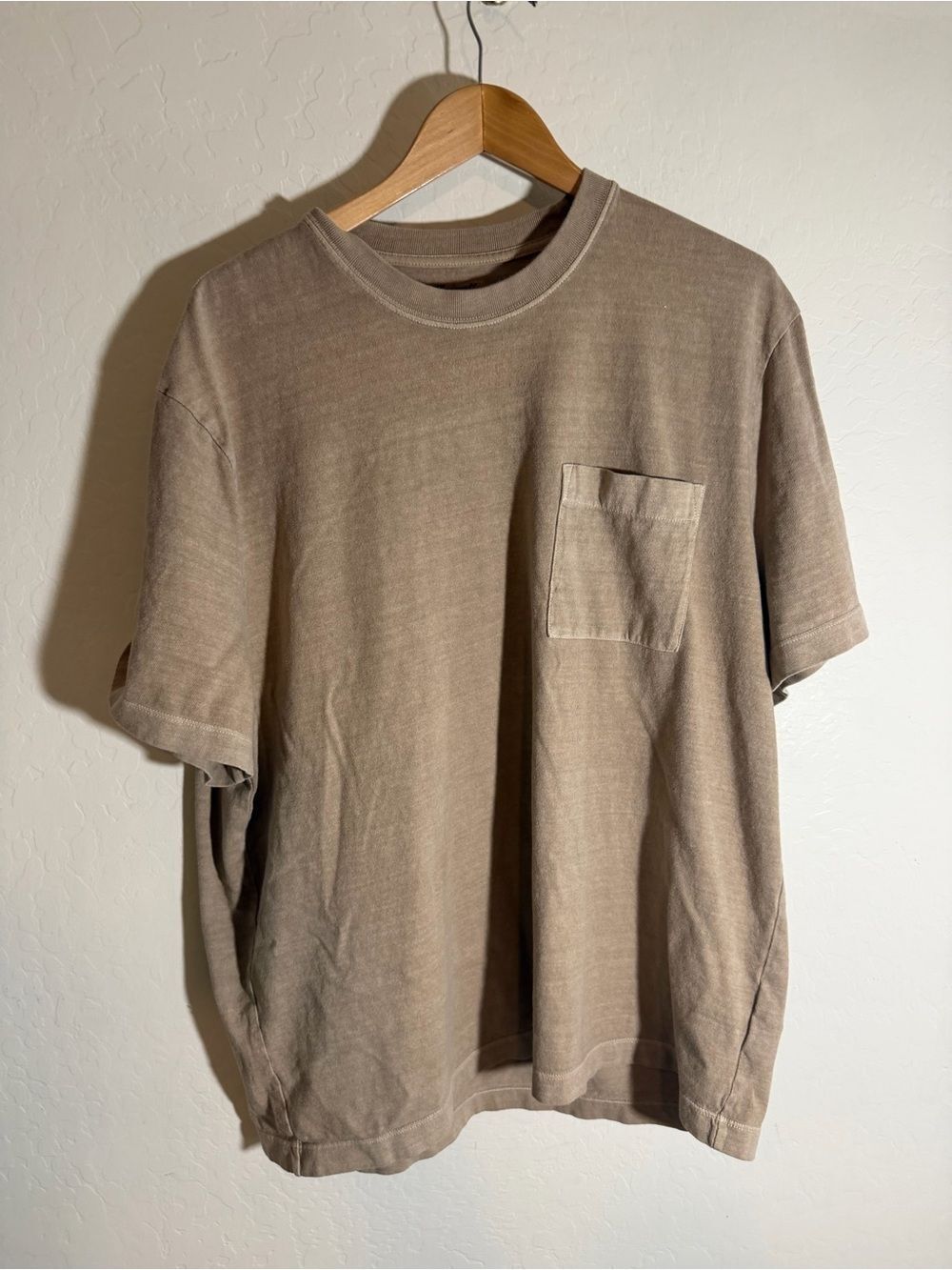 Madewell Men’s Relaxed Pocket Tee Tan Khaki Brown Short Sleeve XL